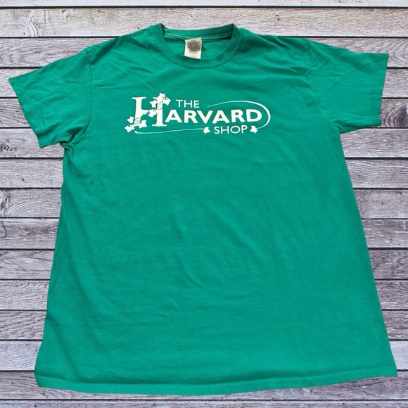 Gildan Other - Vintage Unisex The Harvard Shop Graphic T Shirt  Sz Medium Shamrock Green HTF